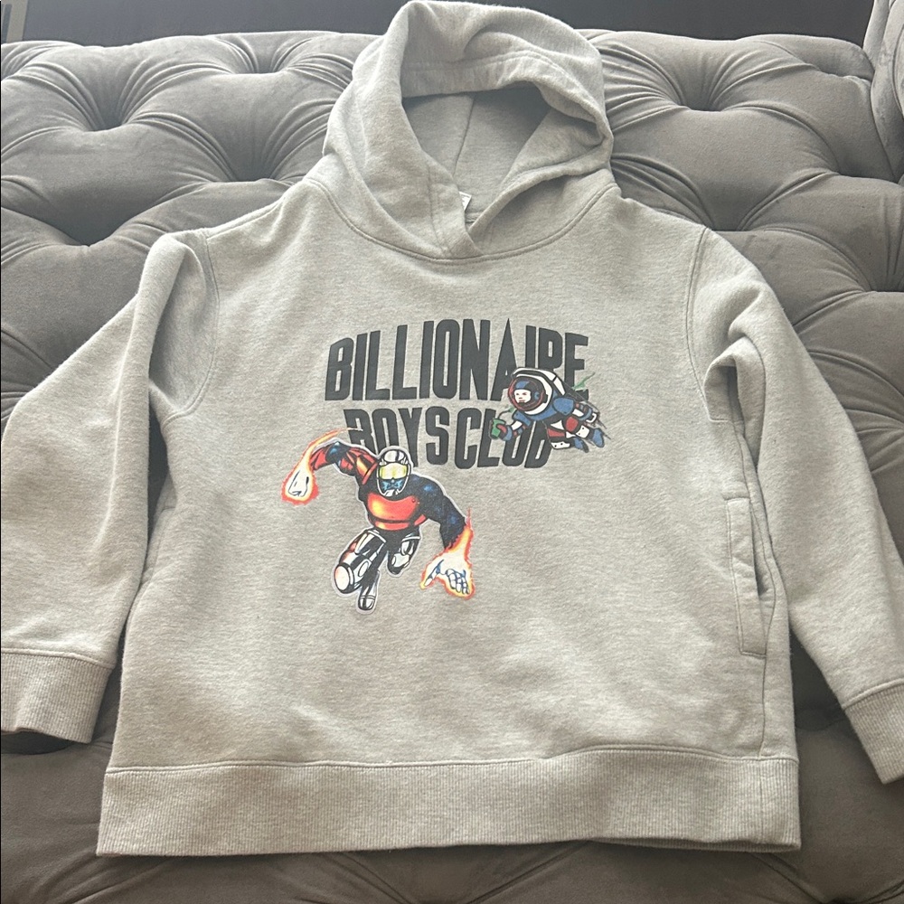 Boys Billionaire Boys Club Gray Hoodie with Graphic